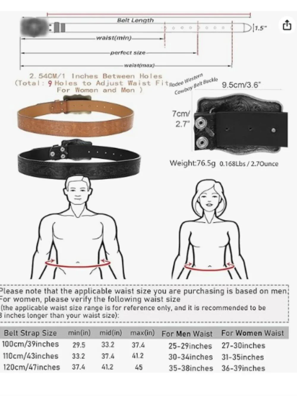 Western Cowboy Belt for Men – Big Longhorn Bull Buckle